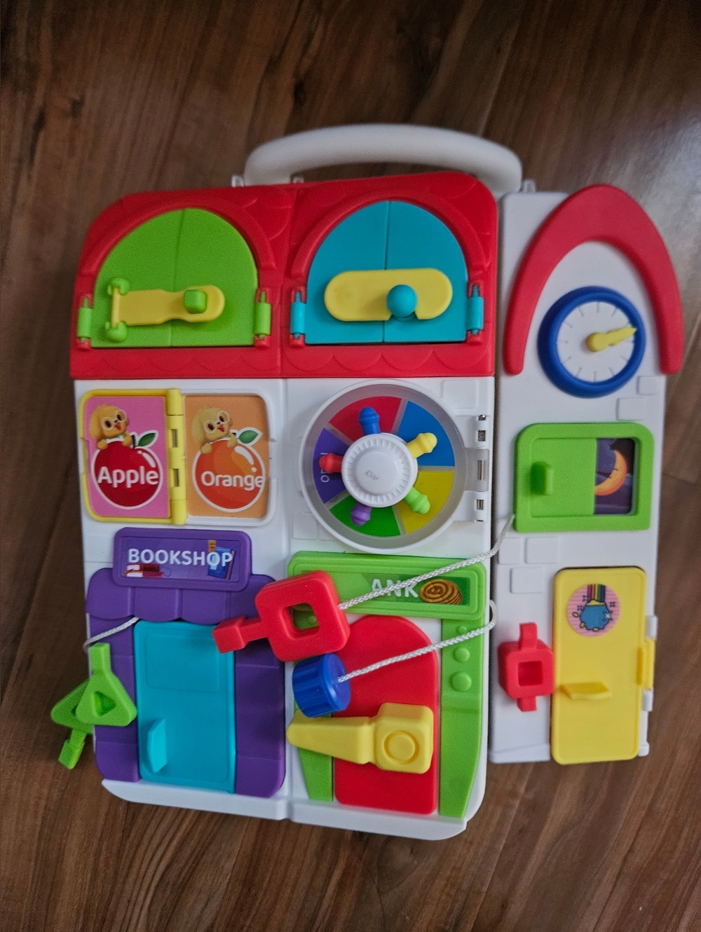 Interactive Kids Activity Lock Board Toy - Red, Green, Blue